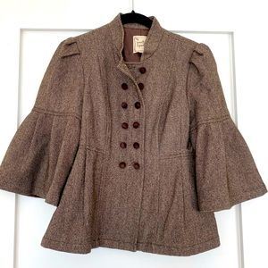 Nanette Lepore, brown tweed jacket, Size 6